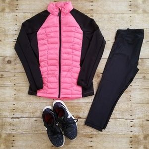 Ladies Black & Coral Running Style Jacket (sz XS)